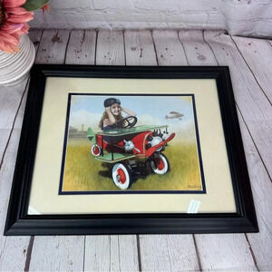 vintage print of david lindsley 1926 steelcraft bi-plane pedal car 2005